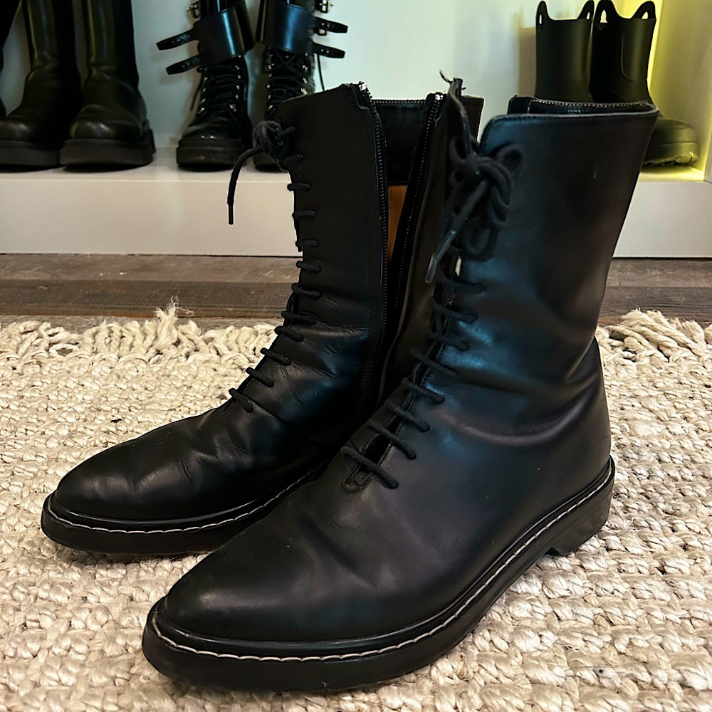 The row fara black lace the row boots